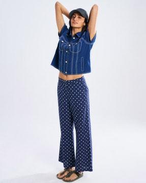 women printed oversized pants