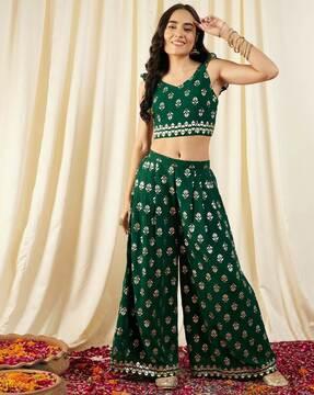 women printed pant-suit set