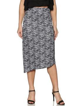 women printed pencil skirt