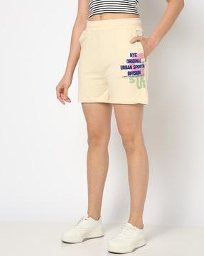 women printed regular fit shorts