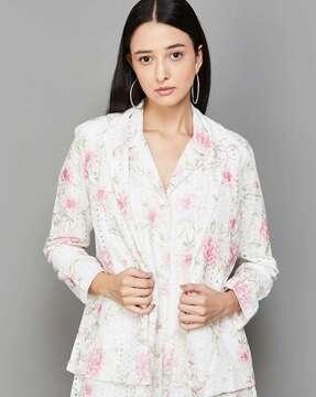 women printed regular fit shrug