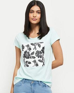 women printed regular fit t-shirt