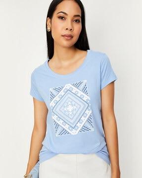 women printed regular fit t-shirt