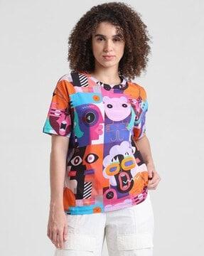 women printed regular fit t-shirt