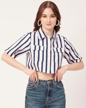 women printed regular fit top