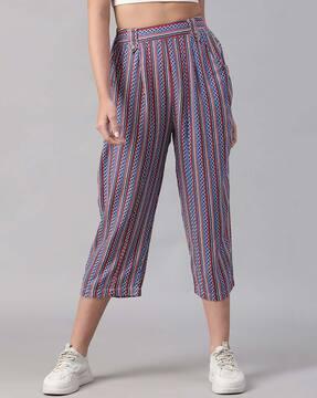 women printed relaxed fit culottes