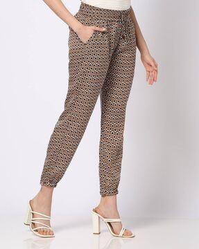 women printed relaxed fit jogger pants