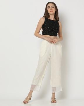 women printed relaxed fit palazzo