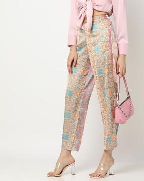 women printed relaxed fit pants