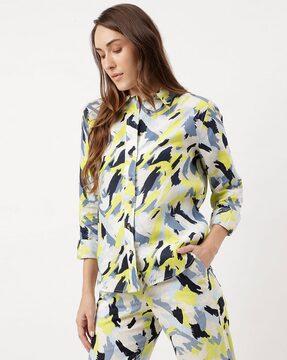 women printed relaxed fit shirt