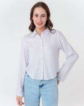 women printed relaxed fit shirt