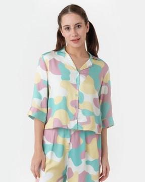 women printed relaxed fit shirt