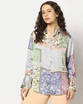 women printed relaxed fit shirt