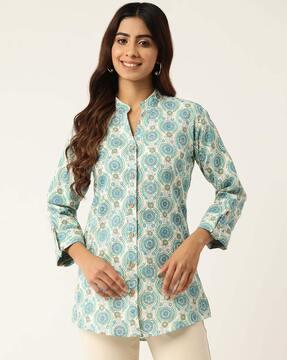 women printed relaxed fit shirt