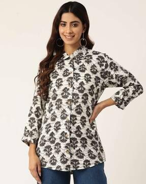 women printed relaxed fit shirt
