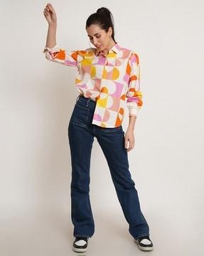 women printed relaxed fit shirt