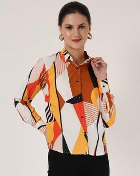 women printed relaxed fit shirt