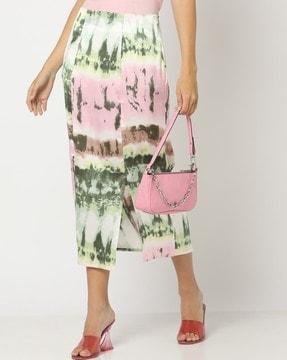women printed relaxed fit straight skirt