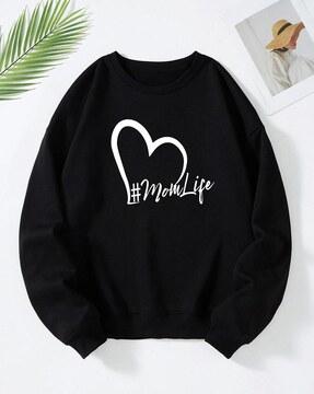 women printed relaxed fit sweatshirt