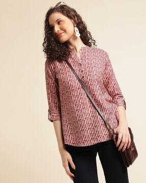 women printed relaxed fit top