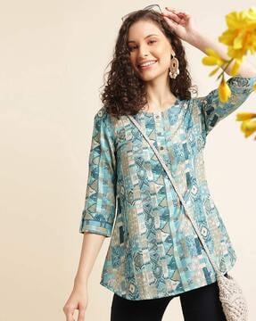 women printed relaxed fit top