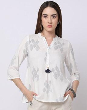 women printed relaxed fit top