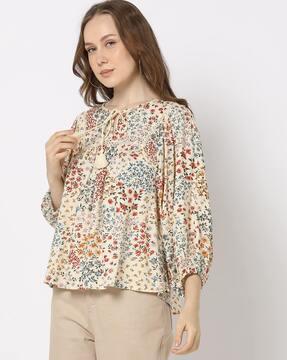 women printed relaxed fit top