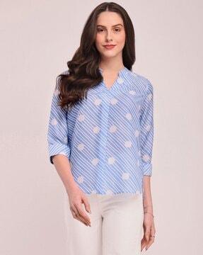 women printed relaxed fit top