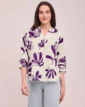 women printed relaxed fit top