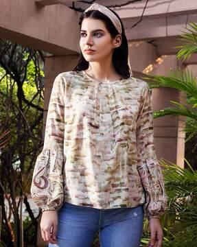 women printed relaxed fit top