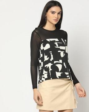 women printed relaxed fit top