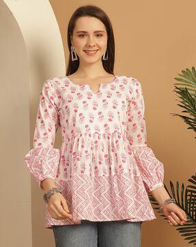 women printed relaxed fit top