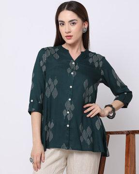 women printed relaxed fit tunic