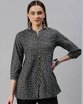 women printed relaxed fit tunic