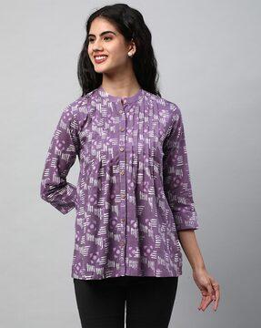 women printed relaxed fit tunic