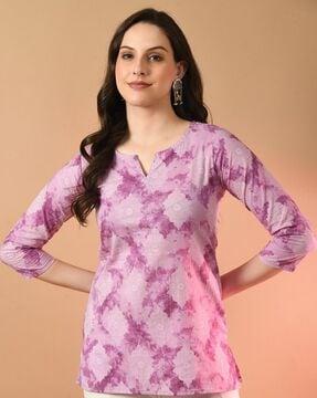 women printed relaxed fit tunic