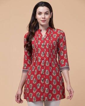 women printed relaxed fit tunic