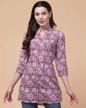 women printed relaxed fit tunic