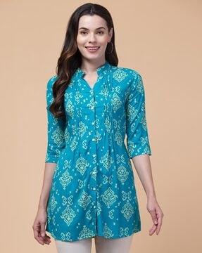 women printed relaxed fit tunic