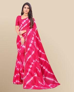 women printed saree with lace border