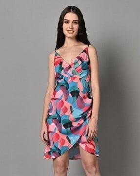 women printed sheath dress