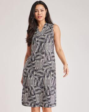 women printed sheath dress