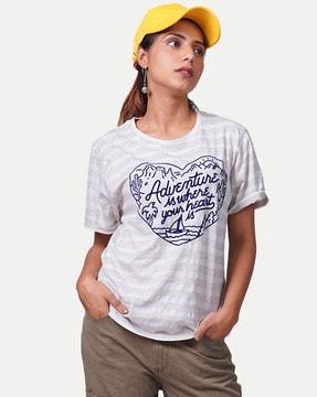 women printed slim fit t-shirt