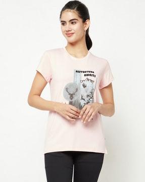 women printed slim fit t-shirt