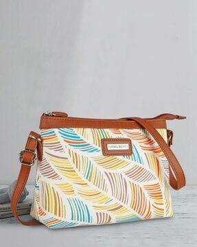 women printed sling bag with detachable strap