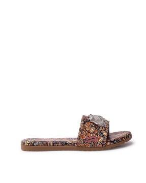 women printed slip-on sandals