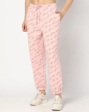 women printed straight fit joggers