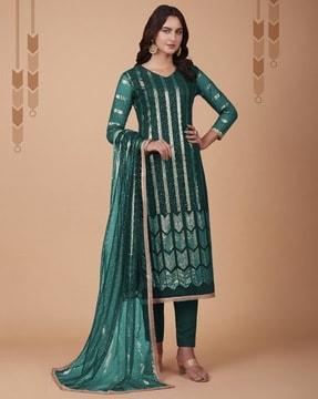 women printed straight kurta set