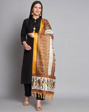 women printed straight kurta set