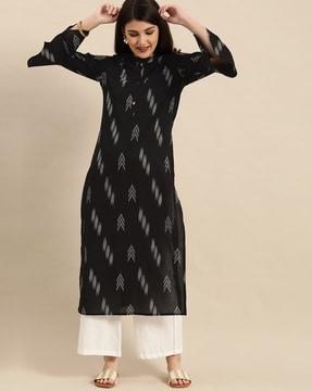 women printed straight kurta